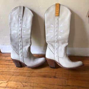 P.S. Kaufman white western boots